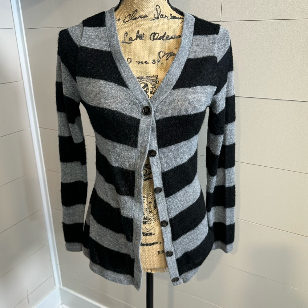 Urban Outfitters Lightweight Striped Cardigan Sweater - Medium
